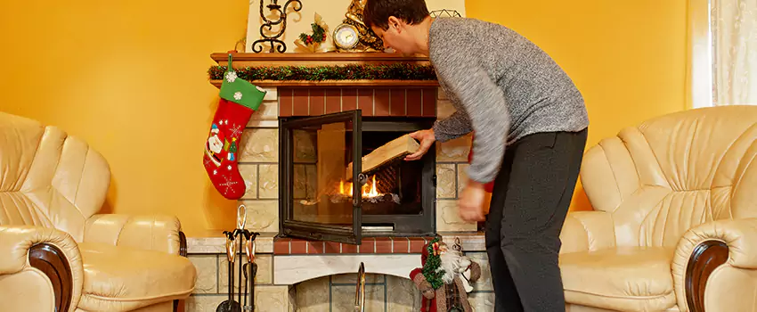 Rusted Metal Fireplace Restoration in Alafaya, Florida